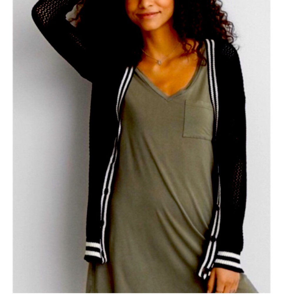 100% Cotton American Eagle Knit Cardigan